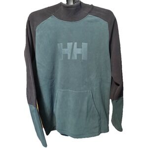 NEW! Helly Hansen Mens XL Green Daybreaker Logo Casual Hoodie Polartec Fleece